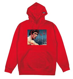 DGK x Bruce Lee (ディージーケー) ブルースリー パーカー プルオーバー Mirrors Hooded Sweatshirt Red