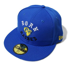 BornxRaised (ボーンアンドレイズド) キャップ ニューエラ BORN X RAISED + RAMS NEW ERA FITTED HAT BLUE