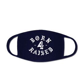 BornxRaised (ボーンアンドレイズド) 布マスク マスク BORN 4 HUNNID MASK NAVY BLUE カジュアル ストリート スケボー SKATE SK8 スケートボード HARD CORE PUNK ハードコア パンク HIPHOP ヒップホップ