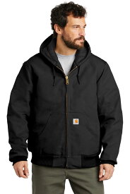 Carhartt (カーハート) US フードジャケット (J140) DUCK QUILTED FLANNEL-LINED ACTIVE JAC Black