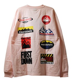 FIRST DOWN (ファーストダウン) ロンT ロングTシャツ 長袖 COLLECTOR L/S T LIGHT PINK