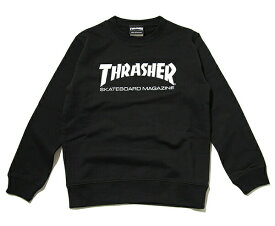 Thrasher (スラッシャー) キッズ トレーナー 子供 Mag Logo Crew Sweat Black スケボー SKATE SK8 スケートボード