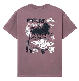 Powers Supply (パワーズ) Tシャツ PRAY COLLAGE SS TEE MUTED PLUM