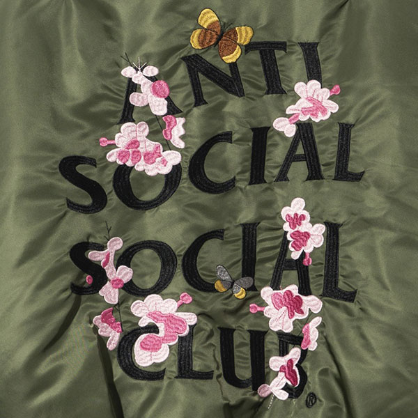 AntiSocialSocialClub (アンチソーシャルソーシャルクラブ) ジャケット Alpha Industries x ASSC MA-1  Sage Jacket | スケボーウェア NINJAX