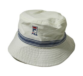 Fila (フィラ) ハット 帽子 バケットハット STRIPE PRINT BUCKET HAT White