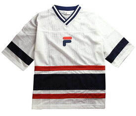 FILA Heritage (フィラ) Tシャツ メッシュジャージー ホッケー Mesh Jersey s/s Hockey White