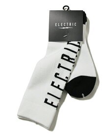 ELECTRIC (エレクトリック) ハイソックス 靴下 UNDER VOLT SOCKS WHITE (E23A10)