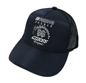GUESS × 88RISING (ゲス) ナイロン メッシュキャップ 帽子 TRUCKER CAP DARK GREY