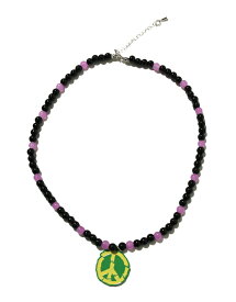 GRMY / GRIMEY (グライミー) ネックレス UFOLLOW NO PEACE BEADS NECKLACE BLACK | Spring 23