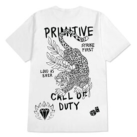 PRIMITIVE SKATEBOARDING × CALL OF DUTY (プリミティブ) Tシャツ Task Force Jacket WHITE スケボー SKATE SK8 スケートボード ゲーム GAME