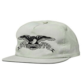 Antihero (アンタイヒーロー) ナイロンキャップ 帽子 スナップバックハット Basic Eagle Snapback Hat Light Grey/Black スケボー SKATE SK8 スケートボード