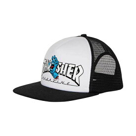 Santa Cruz X Thrasher (サンタクルーズ/スラッシャー) メッシュキャップ 帽子 Screaming Logo High Profile Mesh Trucker Hat White/Black