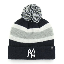 ’47 (フォーティセブン) キッズ ヤンキース (ニューヨーク) ニットキャップ 帽子 ボンボン付 ビーニー YANKEES BREAKAWAY KIDS '47 CUFF KNIT NAVY