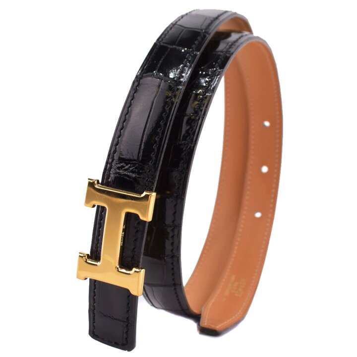 楽天市場】エルメス HERMES Hベルト75 ベルト ミニ アリゲーター 