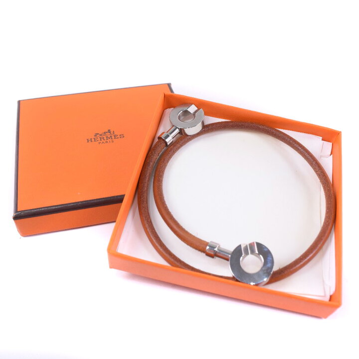 楽天市場】エルメス HERMES ランスロット チョーカー ブレスレット 茶 