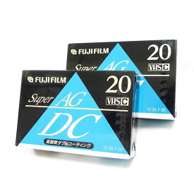 富士フイルム FUJI FILM VHS-Cテープ カメラアクセサリー super AG 20分 2本 DOUBLE COATING TC-20 VHS-C tape ユニセックス【未使用】Sランク