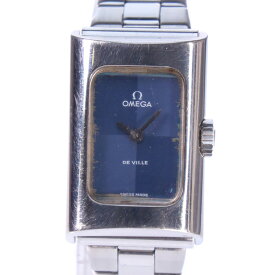 オメガ OMEGA デ・ビル 腕時計 アンティーク cal.1070 deville ref.511.0459 ステンレススチール 1970年 シルバー 手巻き アナログ表示 ブルー文字盤 De Bill レディース【中古】