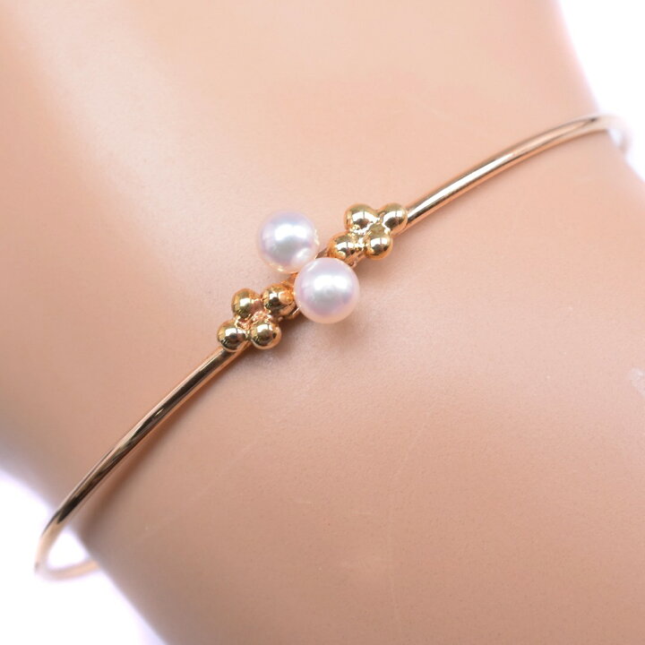 楽天市場】ミキモト MIKIMOTO バングル ブレスレット K18イエロー 