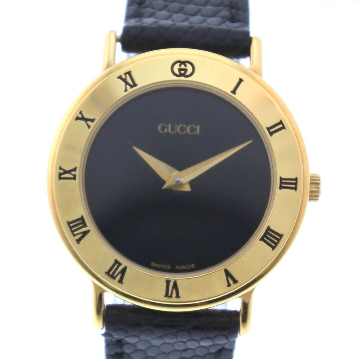 楽天市場】グッチ GUCCI 腕時計 3000.2.L 金メッキ×レザー ゴールド 