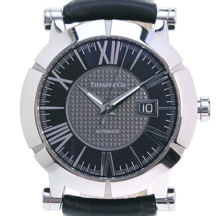 楽天市場 Tiffany Co ティファニー アトラスジェント ステンレススチール レザー ブラック 自動巻き メンズ グレー 黒文字盤 腕時計 中古 A ランク 質にしきの ブランド販売 買取 楽天市場 Tiffany Co ティファニー アトラスジェント ステンレススチール レザー ブラック 自動巻き メンズ グレー 黒文字盤 腕時計 中古 A ランク 質にしきの ブランド販売 買取