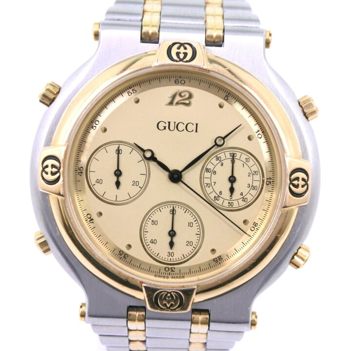 楽天市場】【GUCCI】グッチ 9400 GP×ステンレススチール ゴールド  