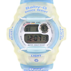 カシオ CASIO W.C.C.S 限定モデル 腕時計 BG-370 ステンレススチール ライトブルー クオーツ デジタル表示 白文字盤 WCCS limited model レディース【未使用】Sランク