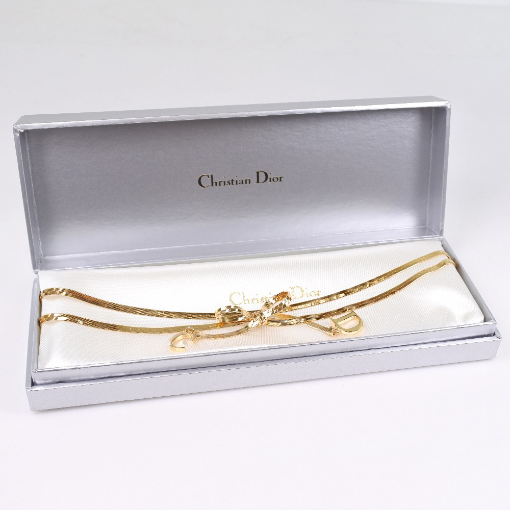楽天市場】【Dior】クリスチャンディオール リボンモチーフ 二連