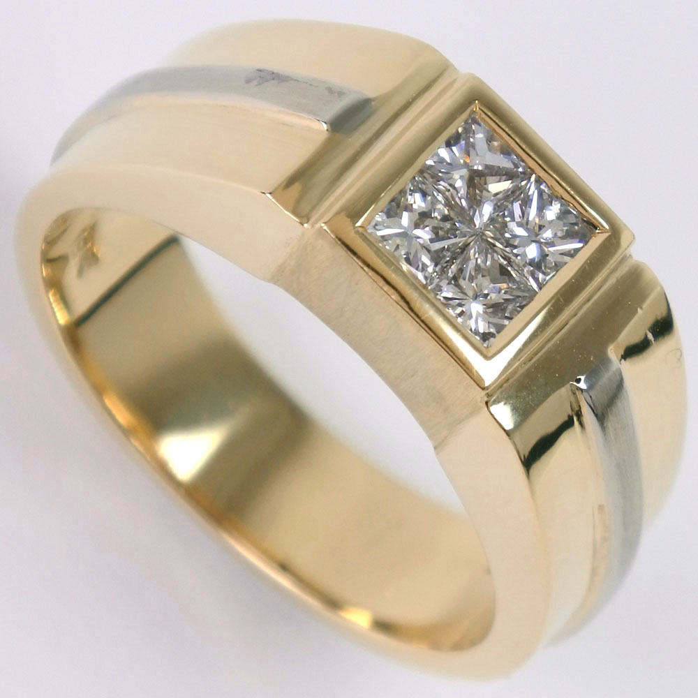 印台 K18ゴールド×ダイヤモンド 19号 メンズ リング・指輪【中古】Aランク | 質にしきの【ブランド販売・買取】