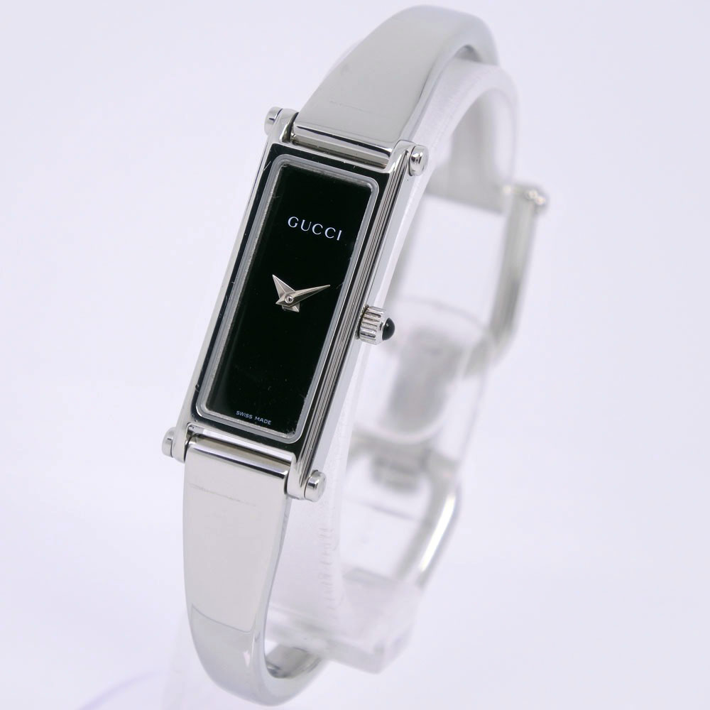 【GUCCI】グッチ 1500L ステンレススチール クオーツ レディース 黒文字盤 腕時計【中古】 | 質にしきの【ブランド販売・買取】