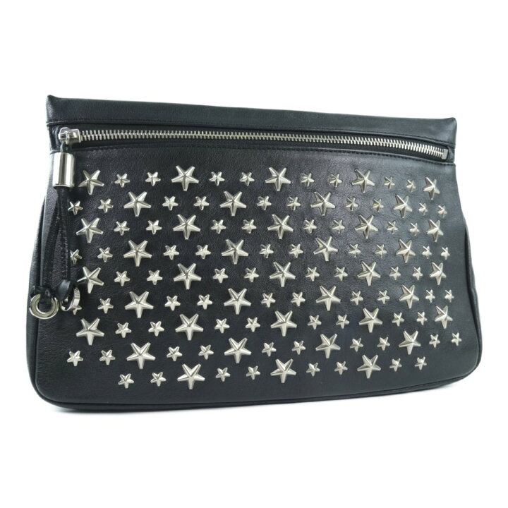 楽天市場】【JIMMY CHOO】ジミーチュウ ポーチ スタッズ カーフ 黒  