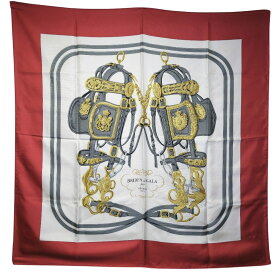 【HERMES】エルメス カレ90 BRIDES de GALA シルク 白 レディース スカーフ【中古】