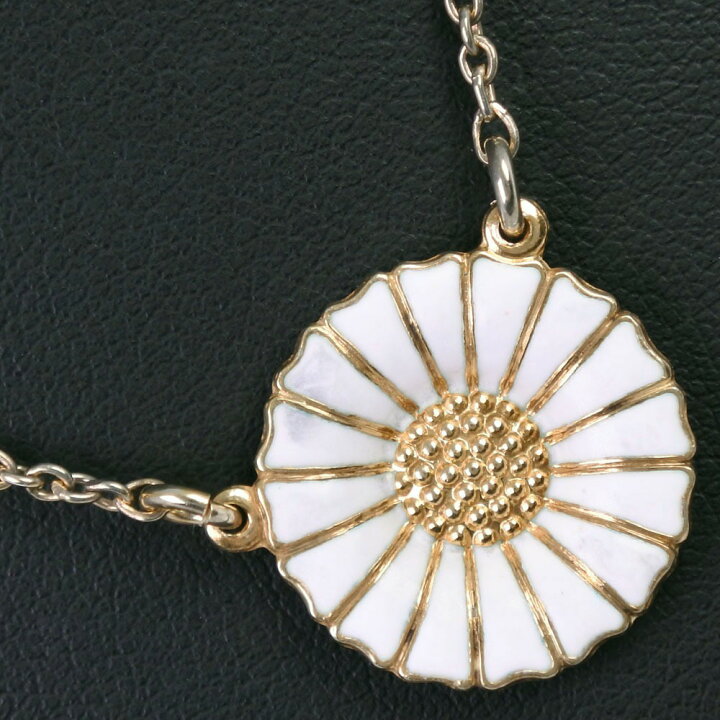 楽天市場 Georg Jensen ジョージジェンセン 花柄 フラワーモチーフ シルバー925 エナメル 白 レディース ネックレス 中古 質にしきの ブランド販売 買取