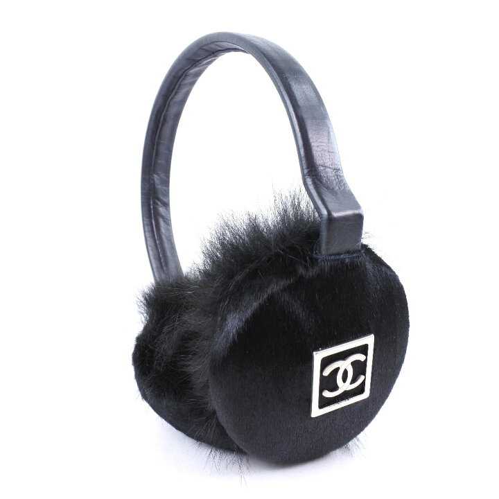 楽天市場】【CHANEL】シャネル イヤーマフ ココマーク 黒 ユニセックス 