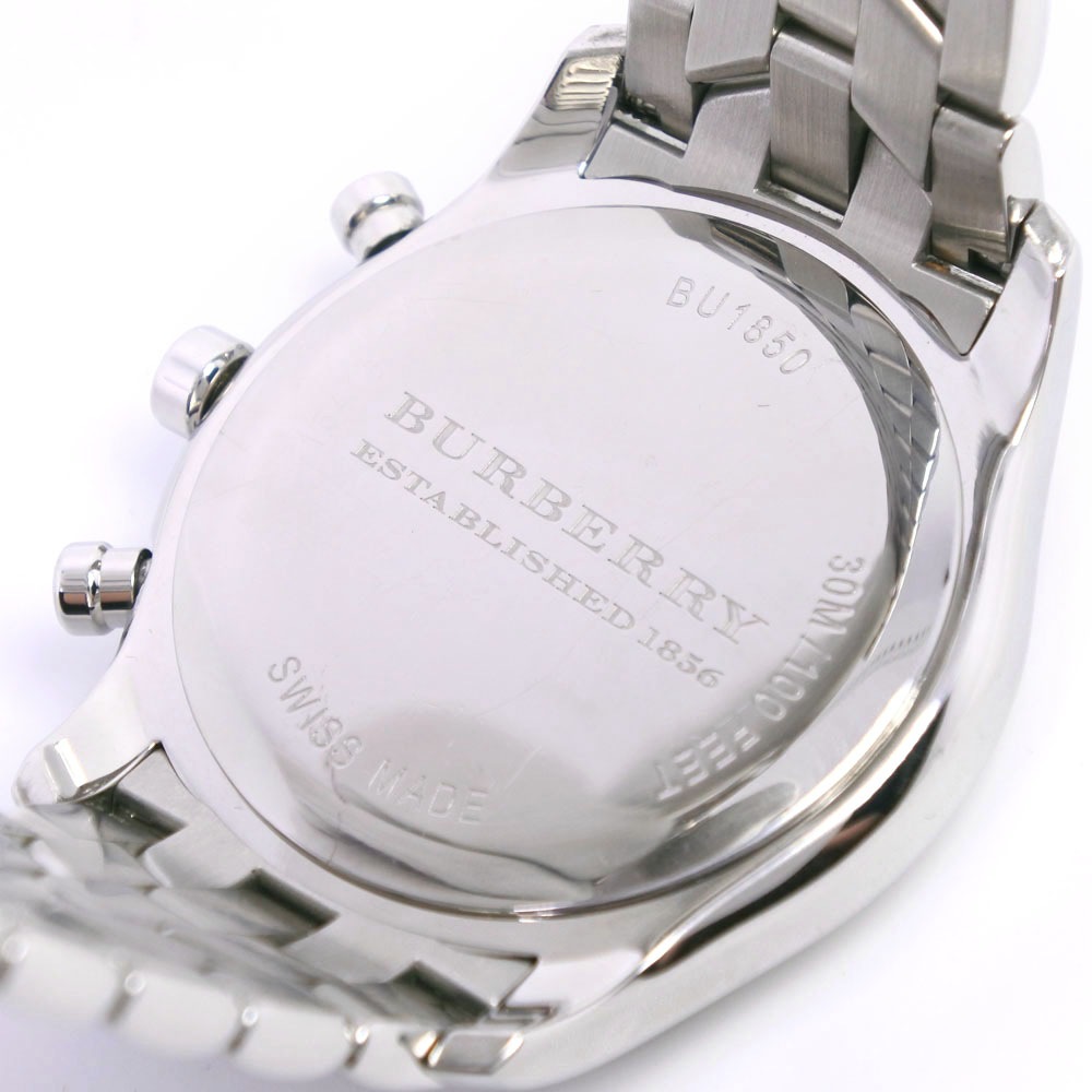【BURBERRY】バーバリー BU1850 ステンレススチール クオーツ クロノグラフ メンズ グレー文字盤 腕時計【中古】A-ランク |  質にしきの【ブランド販売・買取】