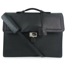 【LOEWE】ロエベ カーフ 黒 メンズ ビジネスバッグ【中古】Aランク