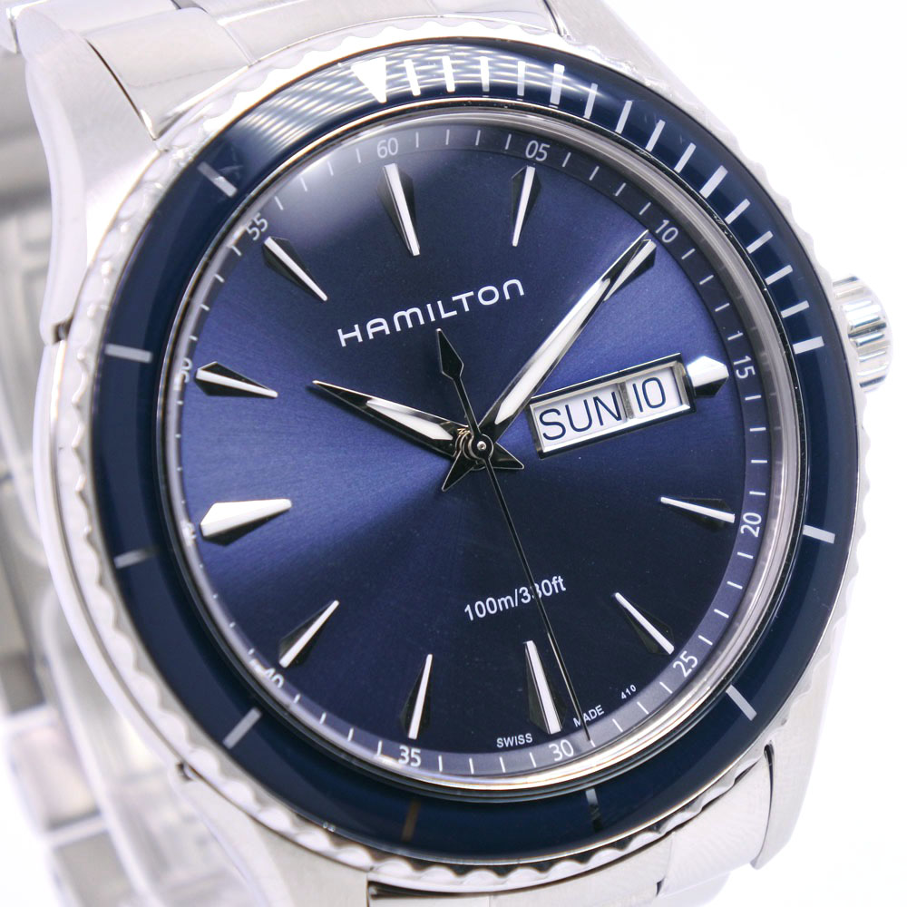 【HAMILTON】ハミルトン ジャズマスター H375510 ステンレススチール クオーツ レディース ネイビー文字盤 腕時計【中古】A-ランク |  質にしきの【ブランド販売・買取】