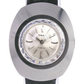 【RADO】ラドー DIATAR cal.1677 ステンレススチール×レザー 手巻き レディース シルバー文字盤 腕時計【中古】