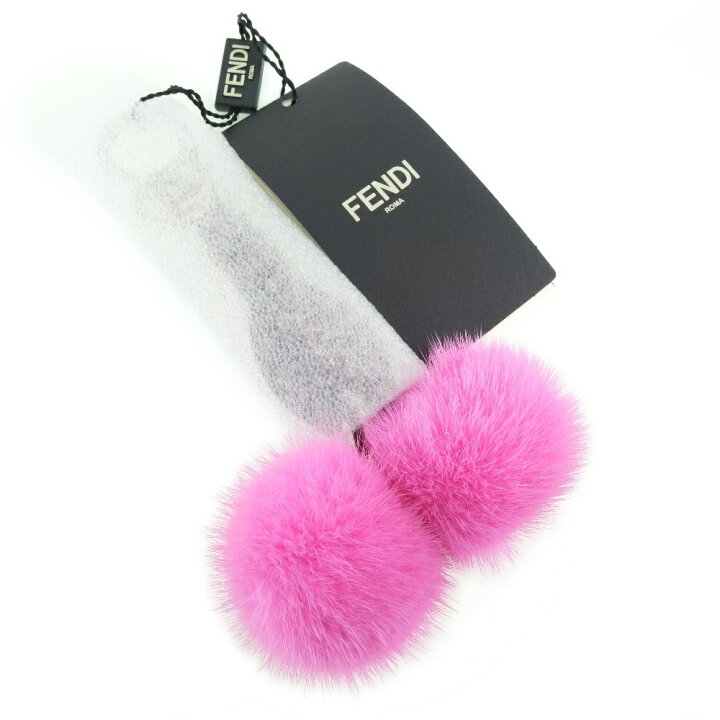 FENDI ストラップ チャーム 鞄 レディース ピンク さくらんぼ 