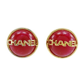 【スーパーセール10%OFF対象】シャネル CHANEL イヤリング 金メッキ 赤/ゴールド 95A 約31.7g レディース【中古】
