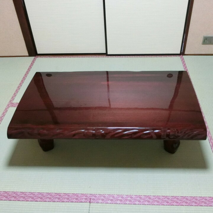 楽天市場】座敷机 テーブル ちゃぶ台 家具 無垢材 一枚板 天然木 