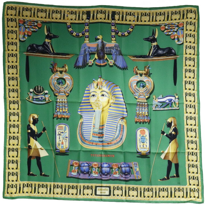 楽天市場】【HERMES】エルメス カレ90 TUTANKHAMUN/ツタンカーメン 