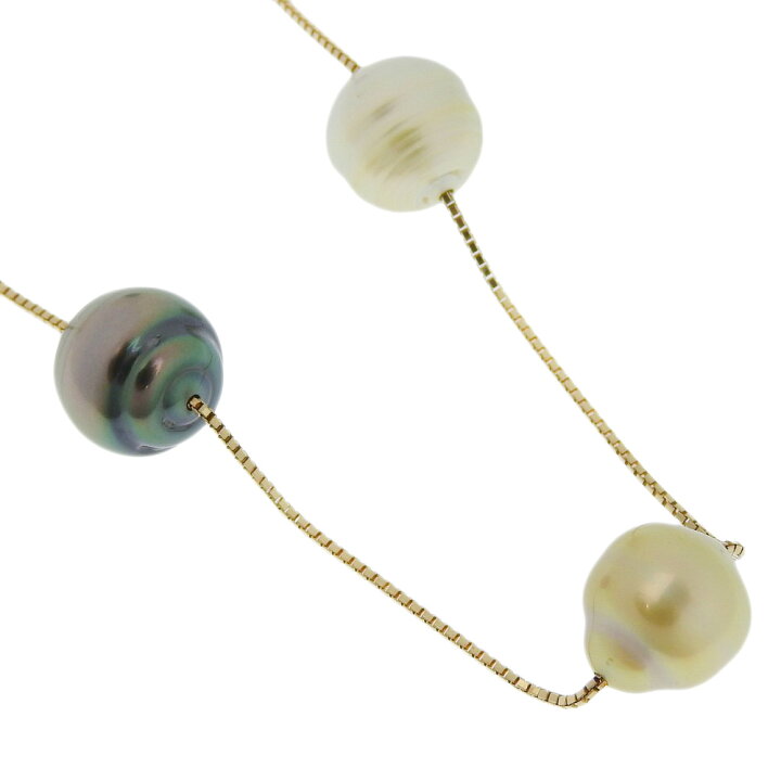 楽天市場】タサキ TASAKI ステーション ネックレス 11Pバロック K18  