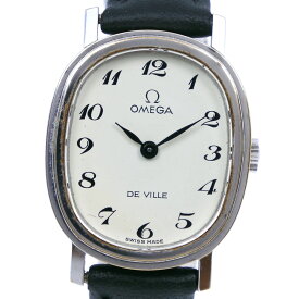 オメガ OMEGA デビル/デヴィル 腕時計 cal.625 ステンレススチール×レザー スイス製 手巻き シルバー文字盤 De Ville レディース【中古】
