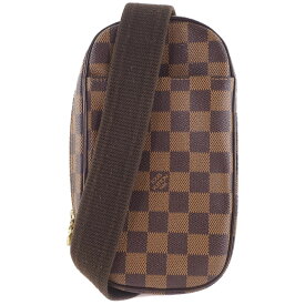 ルイ・ヴィトン LOUIS VUITTON ポシェットガンジュ ショルダーバッグ スペシャルオーダー N48048 ダミエキャンバス スペイン製 2004年 茶 CA0094 斜め掛け ファスナー Pochette Gange ユニセックス【中古】A-ランク