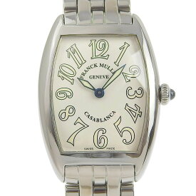 【スーパーセール10％OFF対象】フランクミュラー FRANCK MULLER カサブランカ 腕時計 1752QZ ステンレススチール スイス製 クオーツ アナログ表示 白文字盤 Casablanca レディース【中古】A-ランク