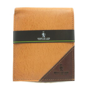 ヒロコ・コシノ HIROKO KOSHINO HEART OF LION 二つ折り財布 牛革 キャメル オープン HEART OF LION メンズ【中古】A-ランク