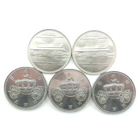 【全品ポイント5倍+お買い得クーポン】【Ministry of Finance】大蔵省 御在位60年 御即位記念(平成) 記念硬貨 五百円 500円硬貨 5枚 _ 貨幣【中古】A+ランク