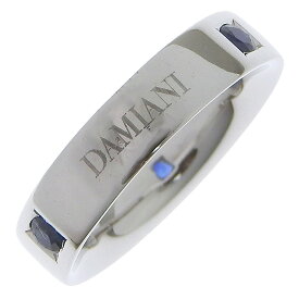 ダミアーニ Damiani 9号 リング・指輪 K18ホワイトゴールド×ダイヤモンド×サファイア イタリア製 約6.6g レディース【中古】SAランク