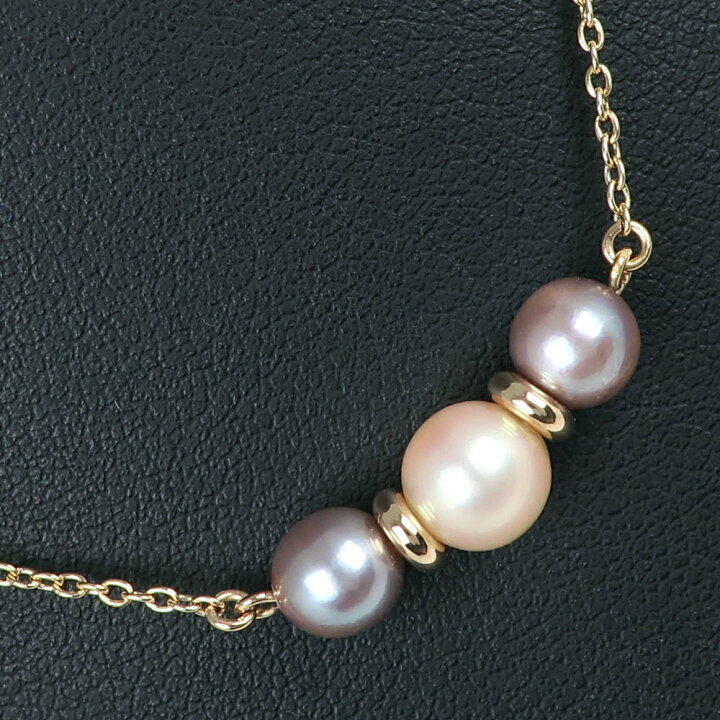 楽天市場】タサキ TASAKI パール3P ネックレス6～7mm 真珠×K18 