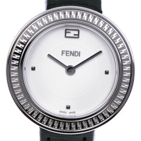 フェンディ FENDI マイウェイ 腕時計 35000S ステンレススチール×レザー スイス製 黒 クオーツ アナログ表示 白文字盤 my way レディース【中古】A-ランク